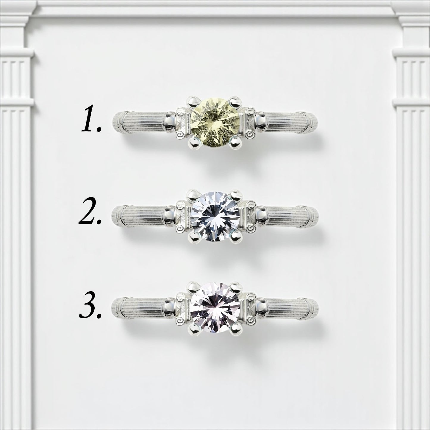 Column IV Sidabro Žiedas Su 5 mm Safyru