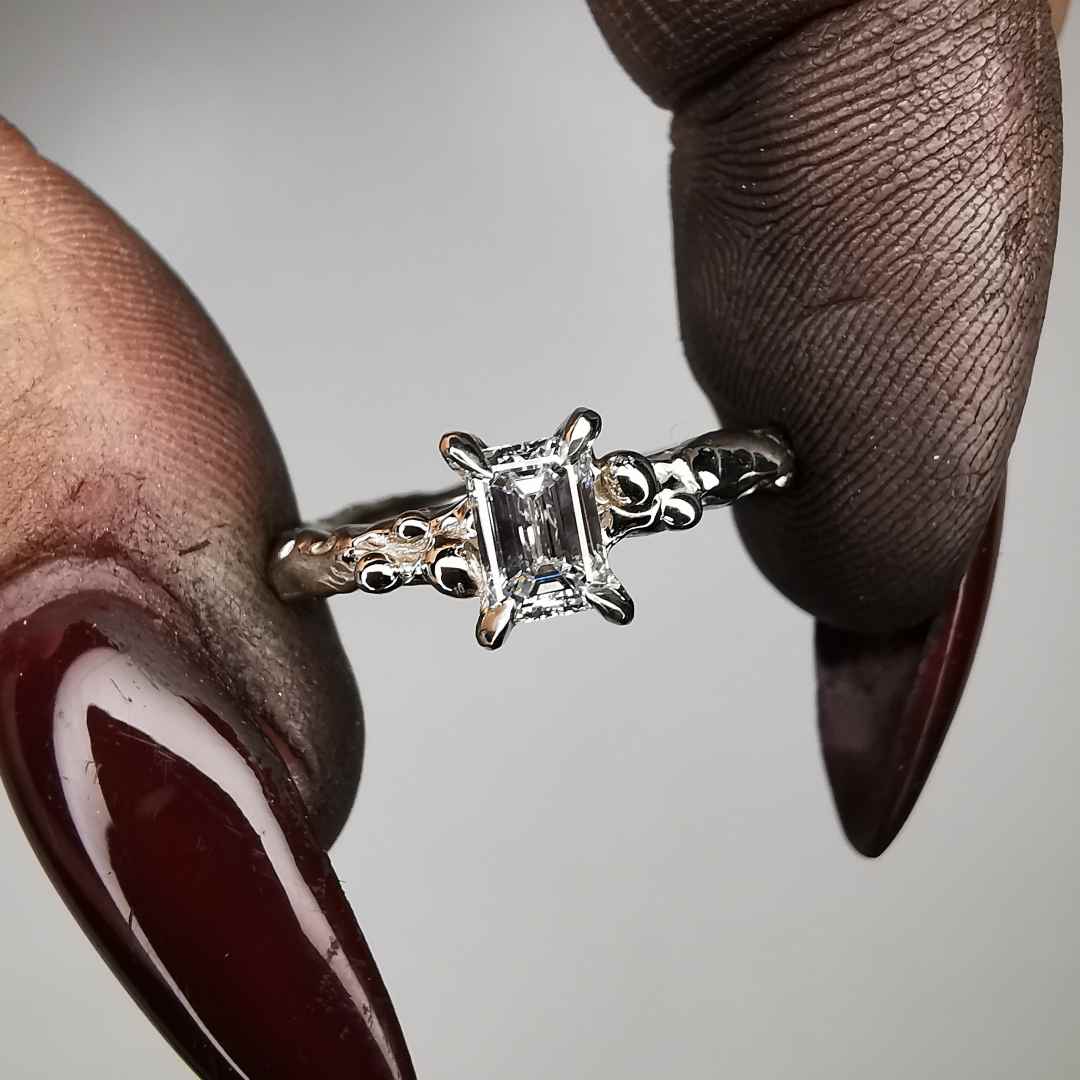 White Gold Ring With Lab. Grown Diamond