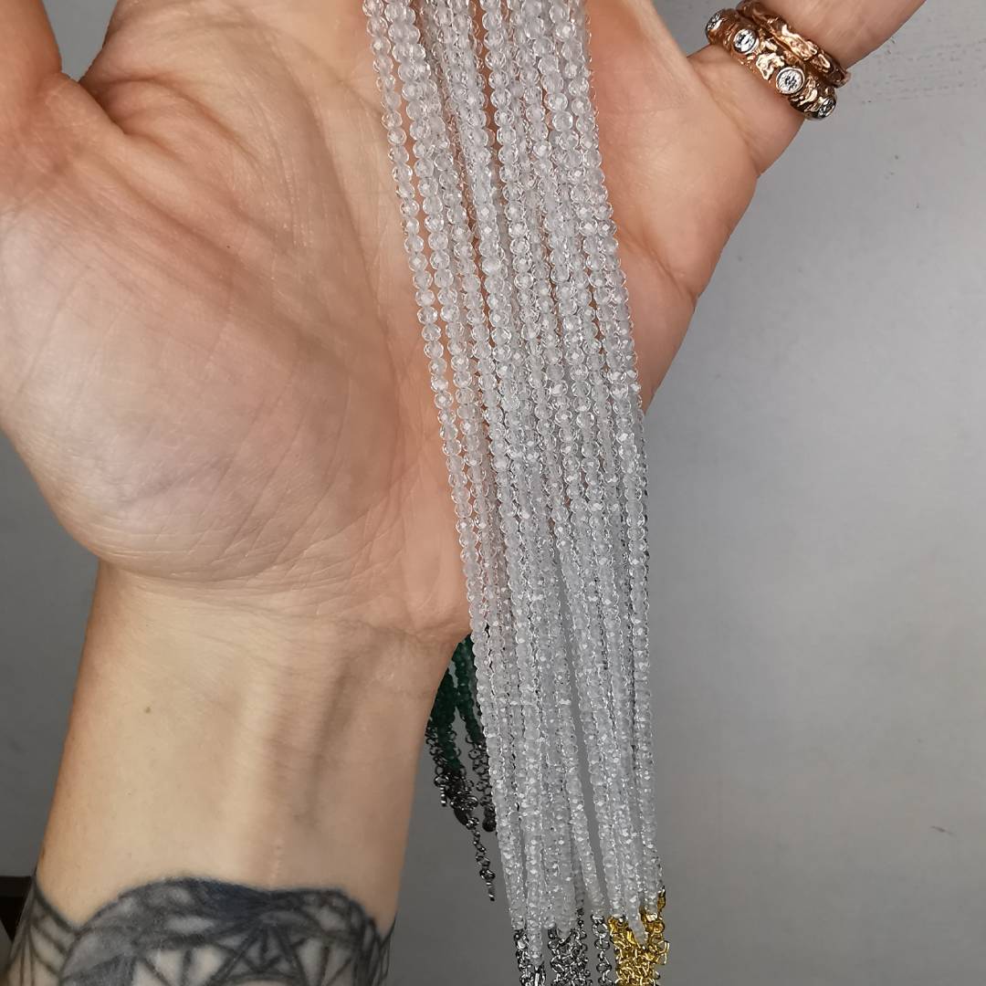 Yellow Gold Plated Silver Bracelet With Crystal Quartz