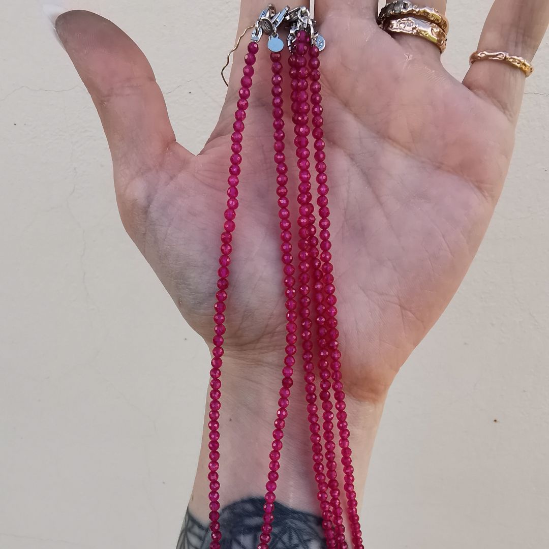 Rubellite Silver Bracelet