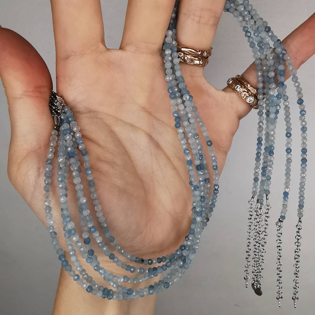 Aquamarine Silver Necklace