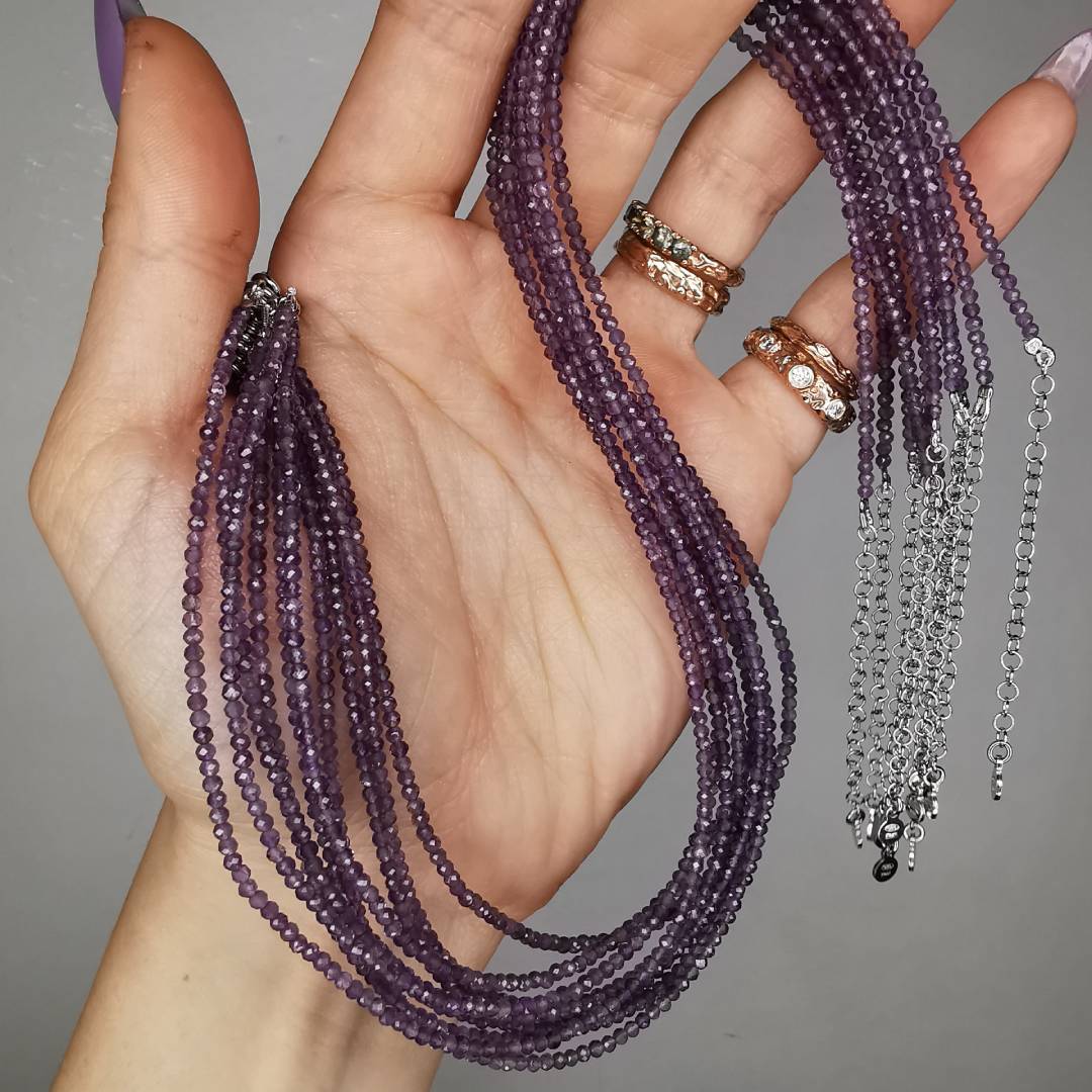Amethyst Silver Necklace