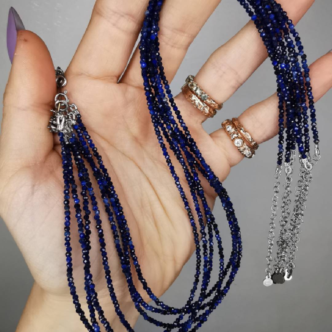 Lapis Lazuli Silver Necklace
