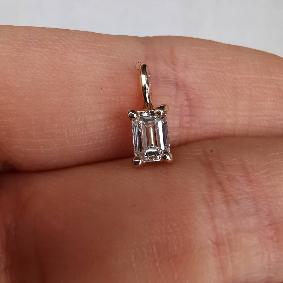 Rose Gold Pendant With Lab. Diamond