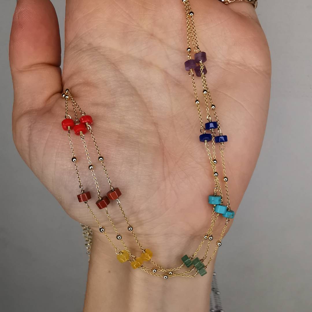 " God's Promise" Yellow Gold Plated Silver Necklace