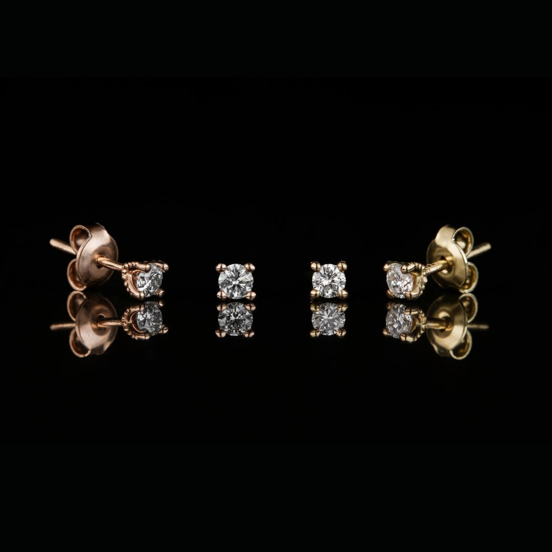 Auskarai Su 4 mm Lab. Deimantais