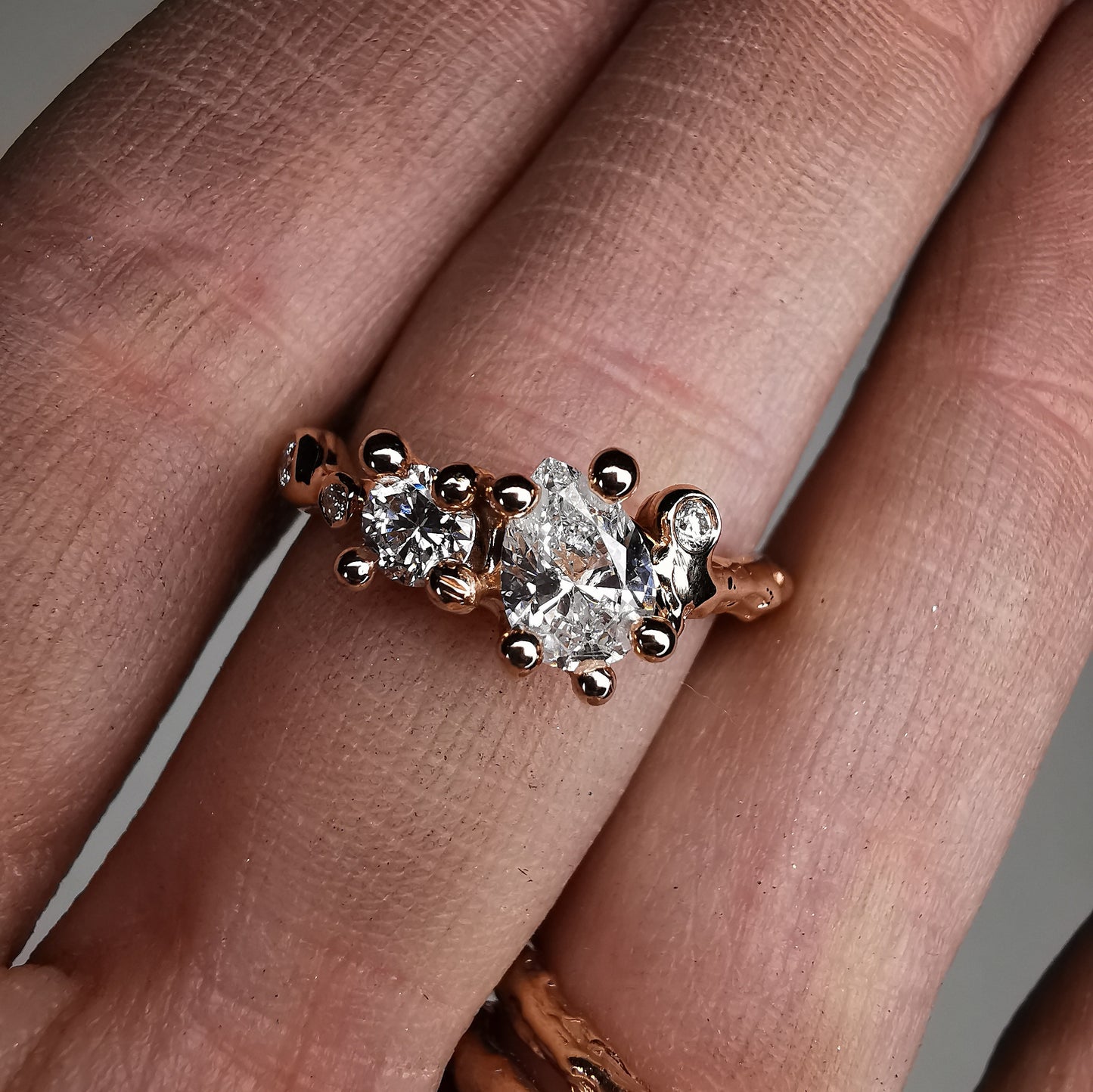 Marry Me Vol. II Raudono Aukso Žiedas Su Lab. Deimantais