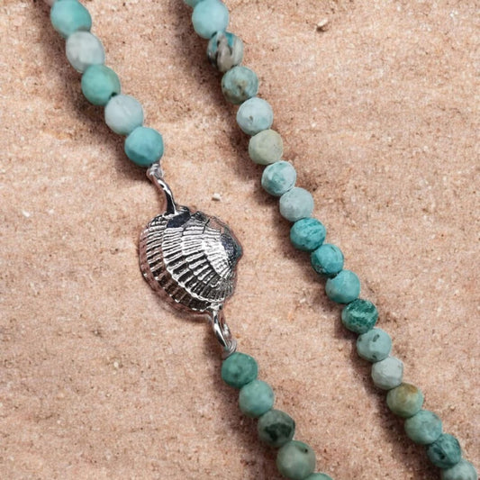 Signature Necklace With Silver Details & Turquoise