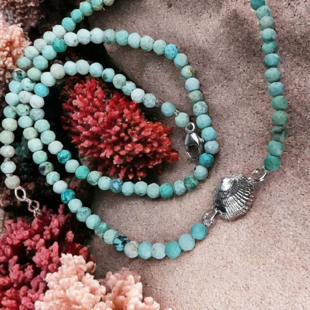 Signature Necklace With Silver Details & Turquoise