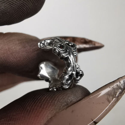 “ Fleur De Lis “ Oxidized Ear Cuff SMALL