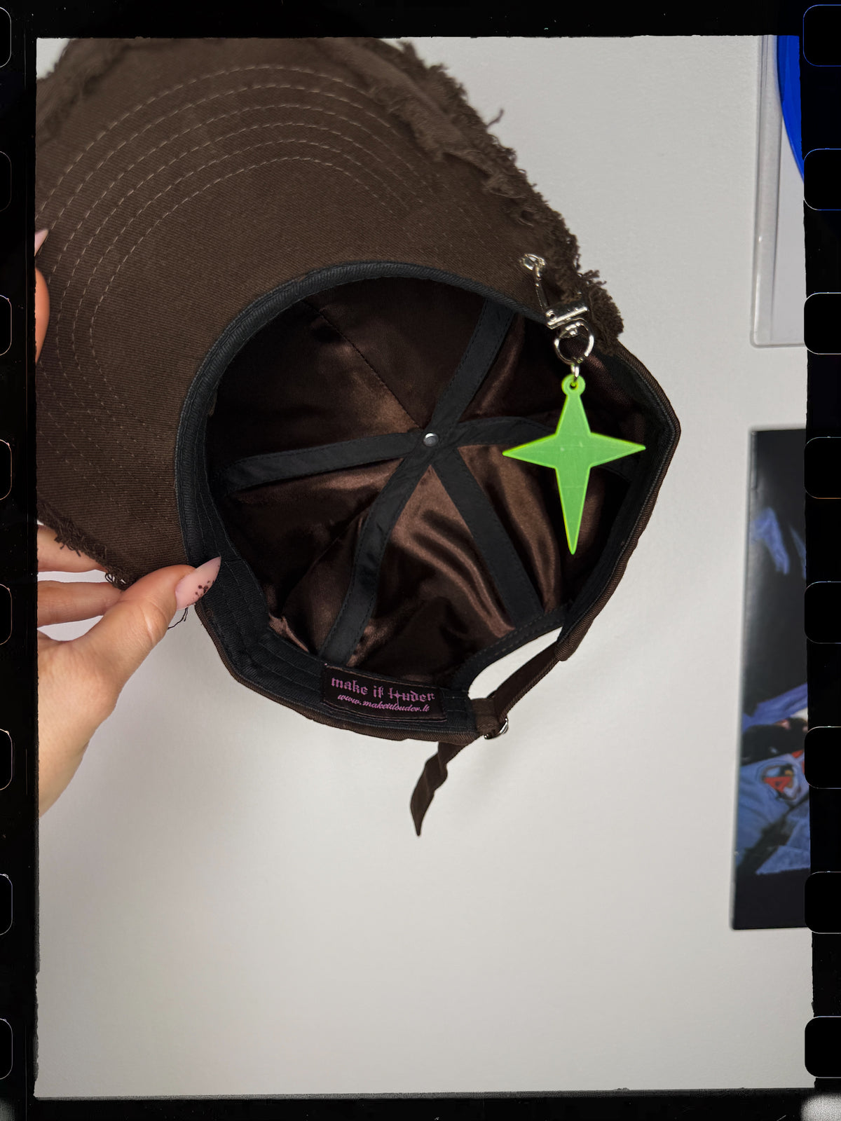 Brown Y2K Style Make It Louder Hat Brown Logo