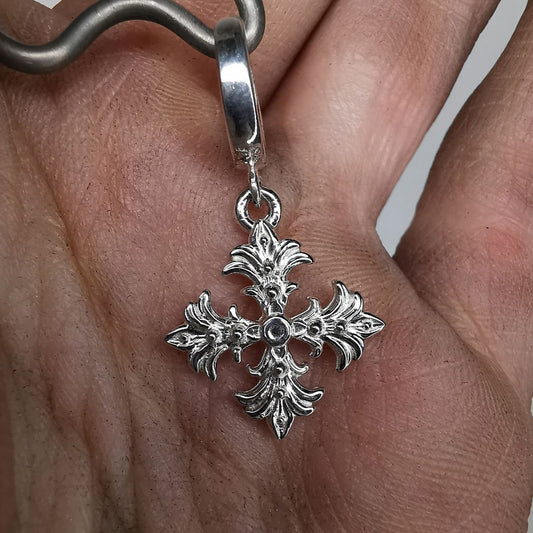 “ Fleury Cross “ Silver Earring