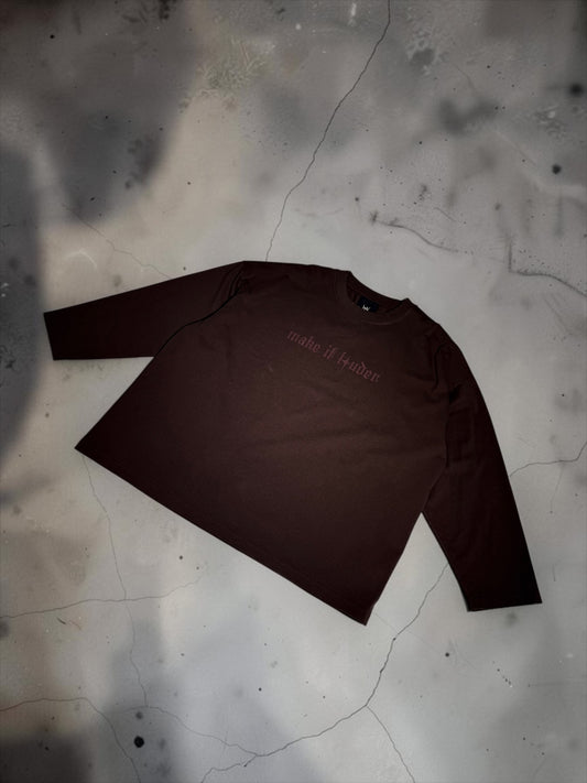 PRE-ORDER Brown Longsleeve Medium Logo