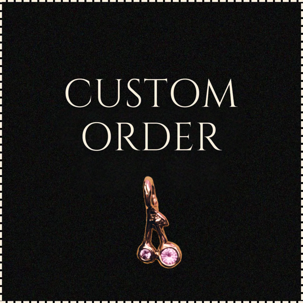 Custom Order For “ Cherry “ Gold Necklace With 3 mm And 2 mm Pink Sapphires