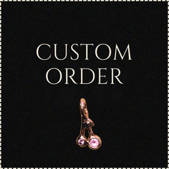 Custom Order For “ Cherry “ Gold Necklace With 3 mm And 2 mm Pink Sapphires