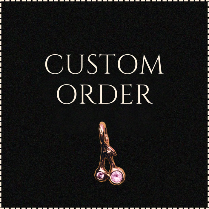 Custom Order For “ Cherry “ Gold Necklace With 3 mm And 2 mm Pink Sapphires