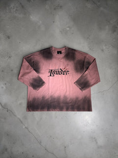 PRE-ORDER Pink Sprayed Longsleeve Big Logo Embroidery