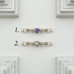 Column IV White Gold Rings With 3.5mm Sapphires