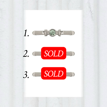  Sidabrinis Column Midi Žiedas Su 3mm Safyrais