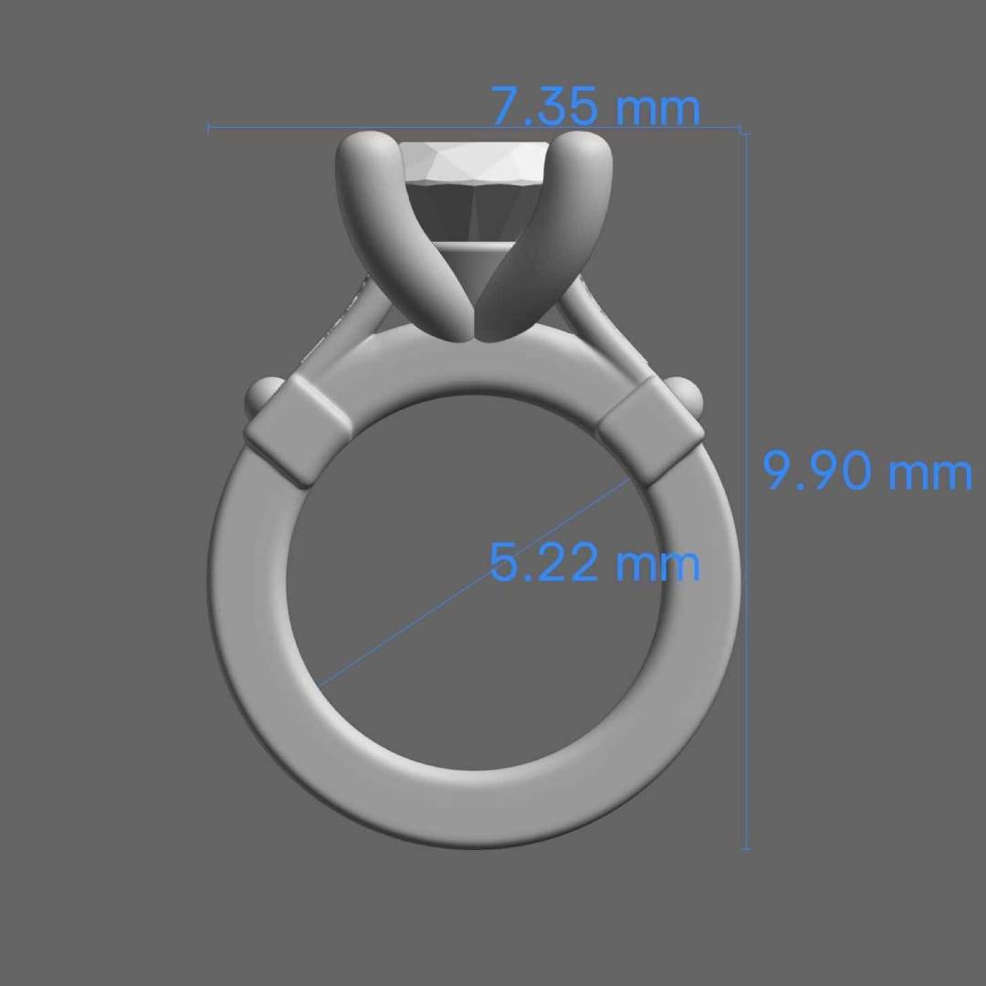 White Gold Charm & 3mm Sapphire