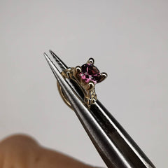 Yellow Gold Charm & 3mm Spinel