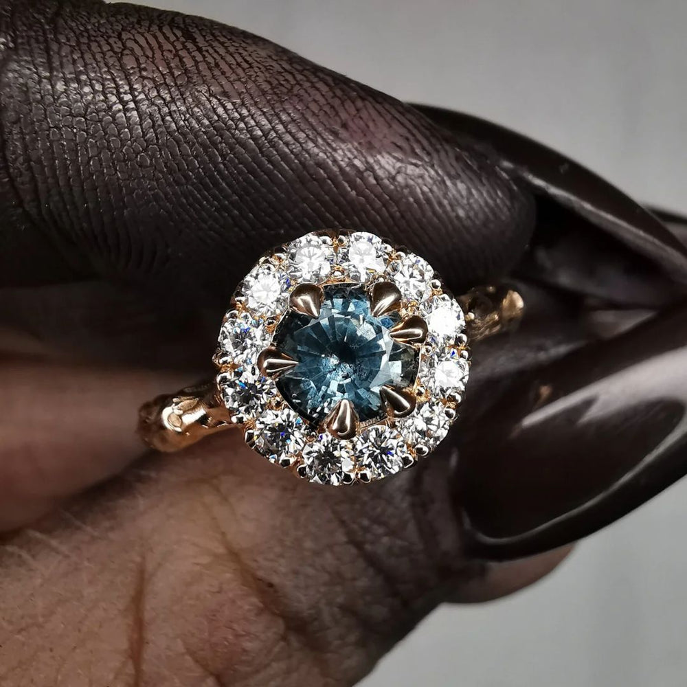 Sparkle Around Antique Rose Gold Ring