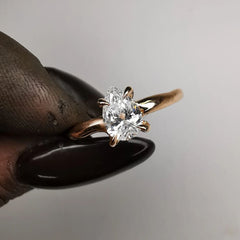 Pear Marry Me Rose Gold Ring