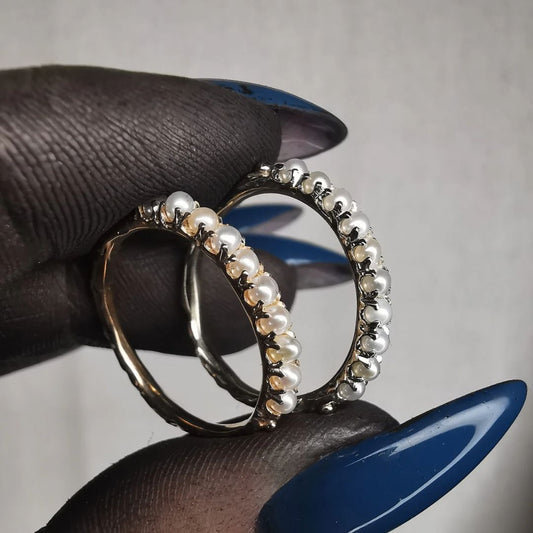 1/2 Ocean Eternity Balto Aukso Žiedas