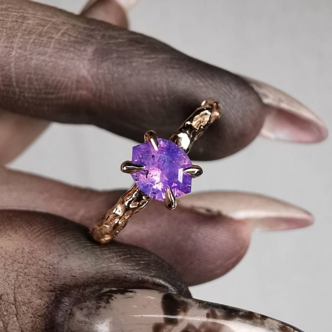 Rose Gold Ring With Madagascar Sapphire