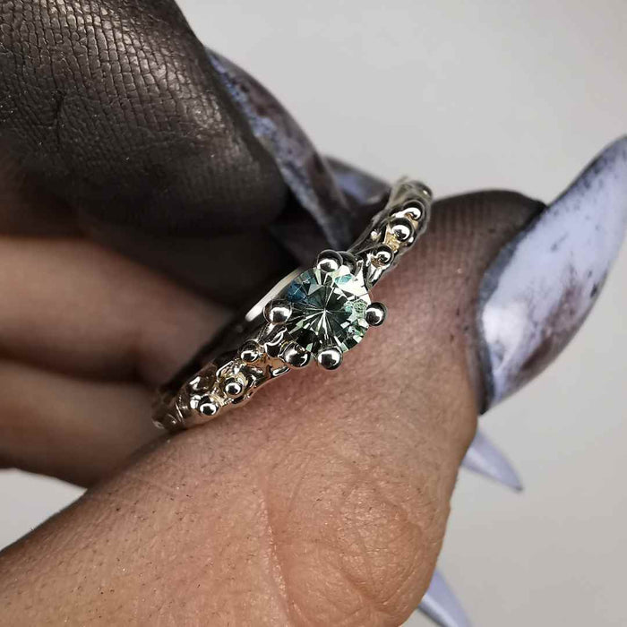 White Gold Ring With Sapphire