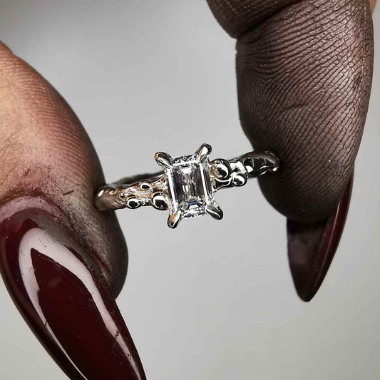 White Gold Ring With Lab. Diamond