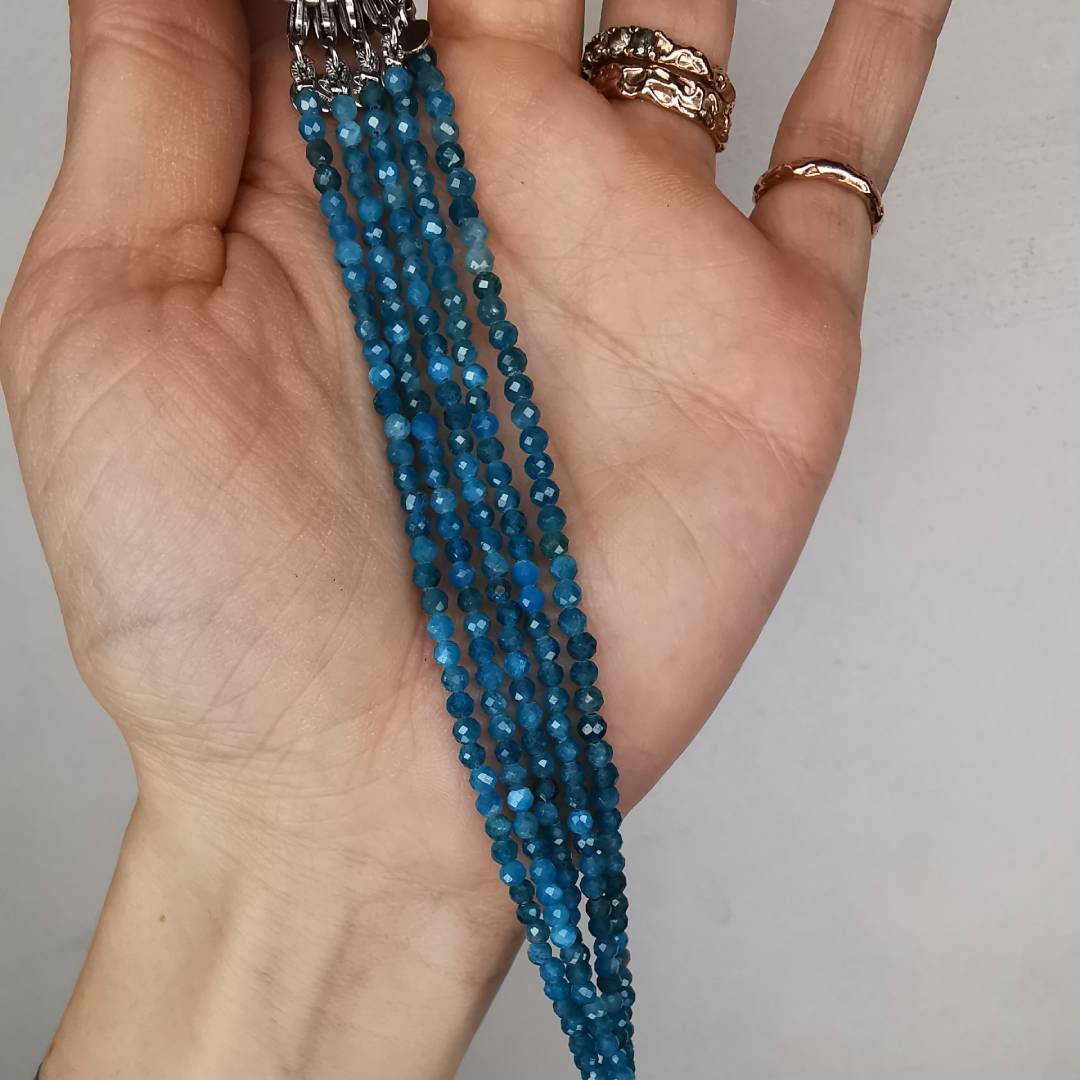 Apatite Silver Bracelet