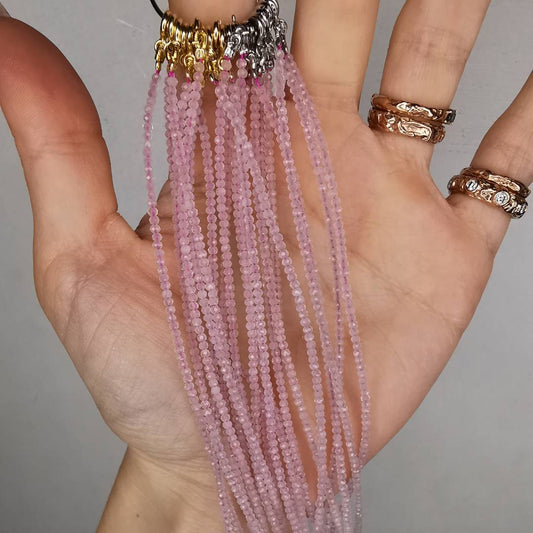 Yellow Gold Plated Silver Bracelet With Rose Quartz