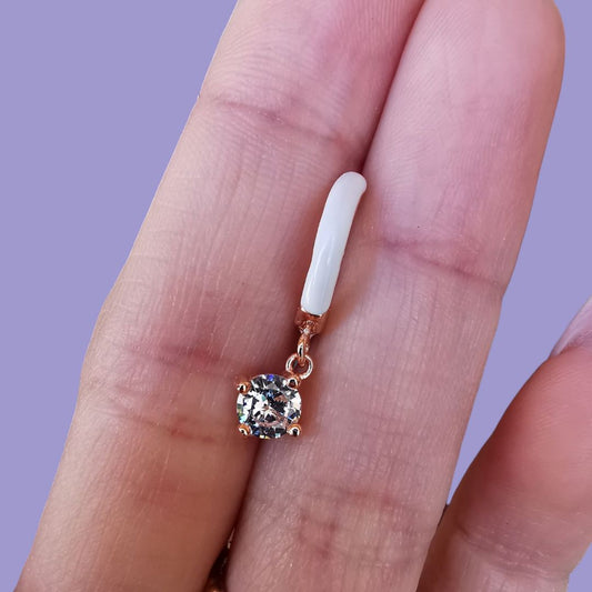 Rose Gold Plated Earrings With Zircon