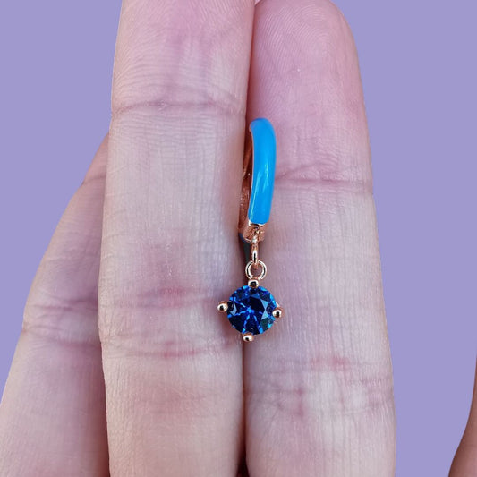 Rose Gold Plated Earrings With Zircon