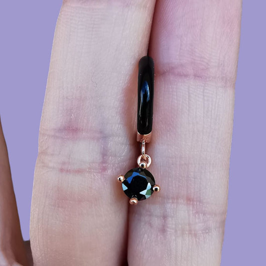 Rose Gold Plated Earrings With Zircon