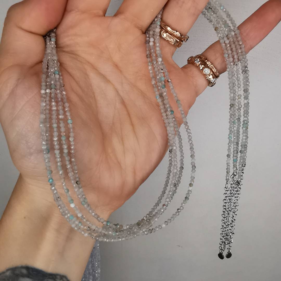 Aquamarine Silver Necklace
