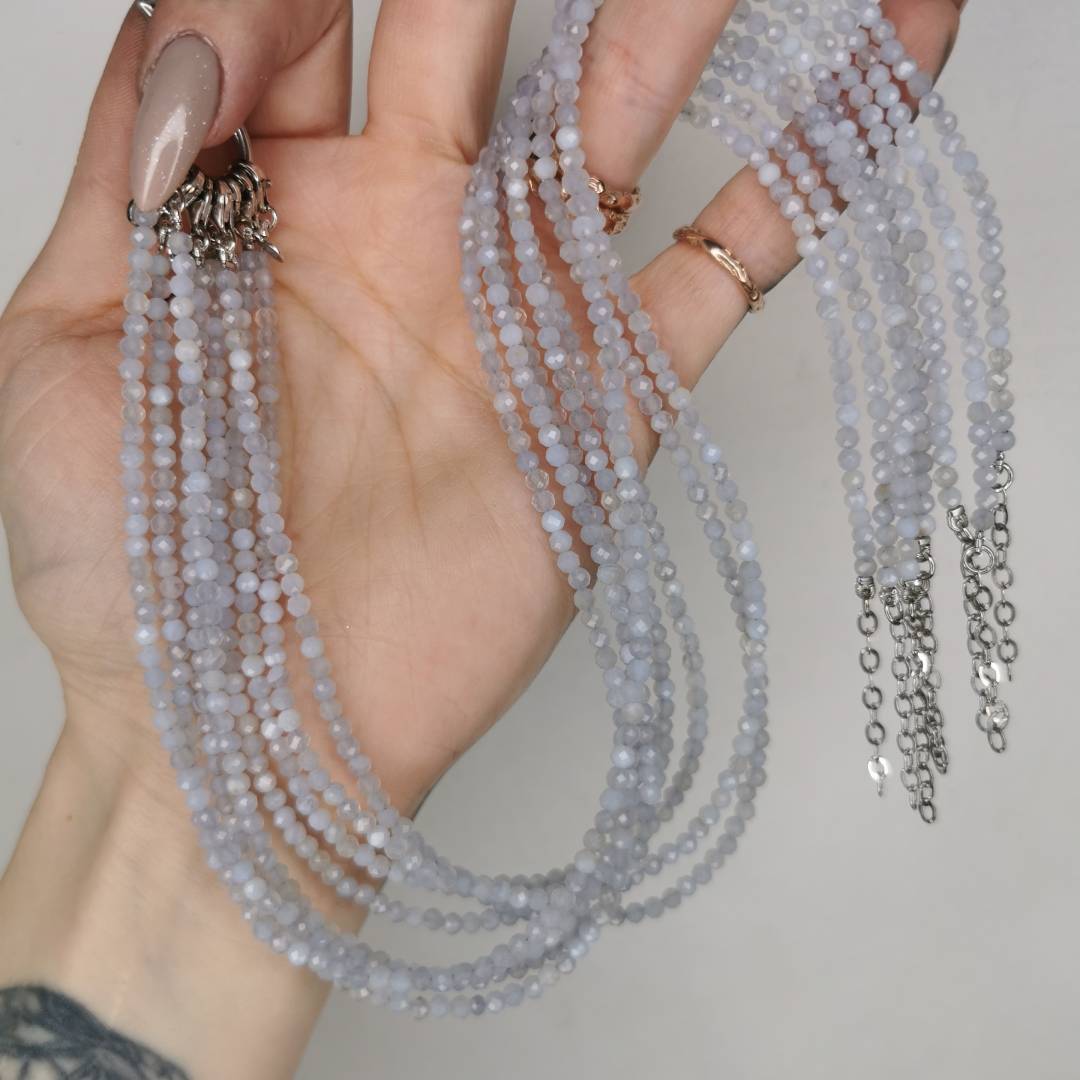 Chalcedone Silver Necklace