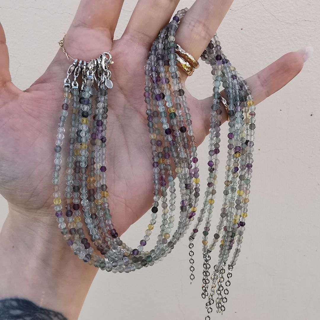 Fluorite Silver Necklace