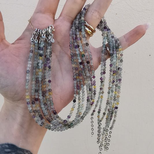 Fluorite Silver Necklace