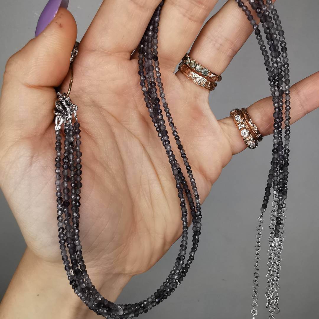 Iolite Silver Necklace