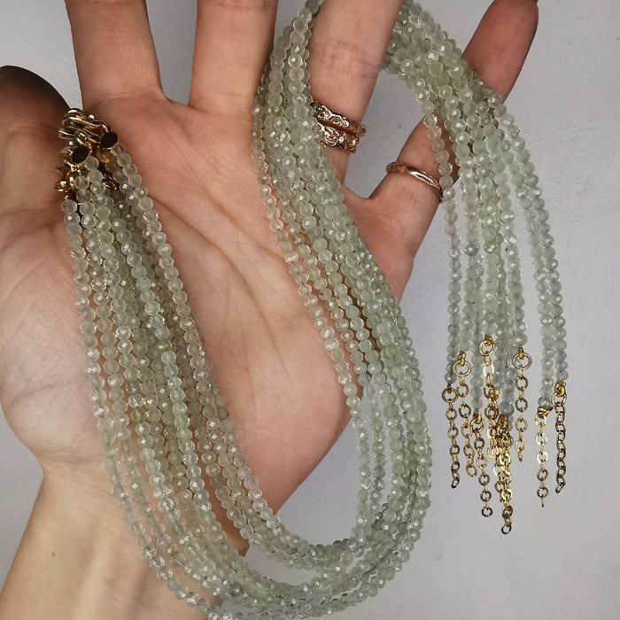Prehnite Silver Necklace