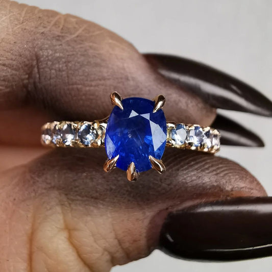 Rose Gold With Sapphires