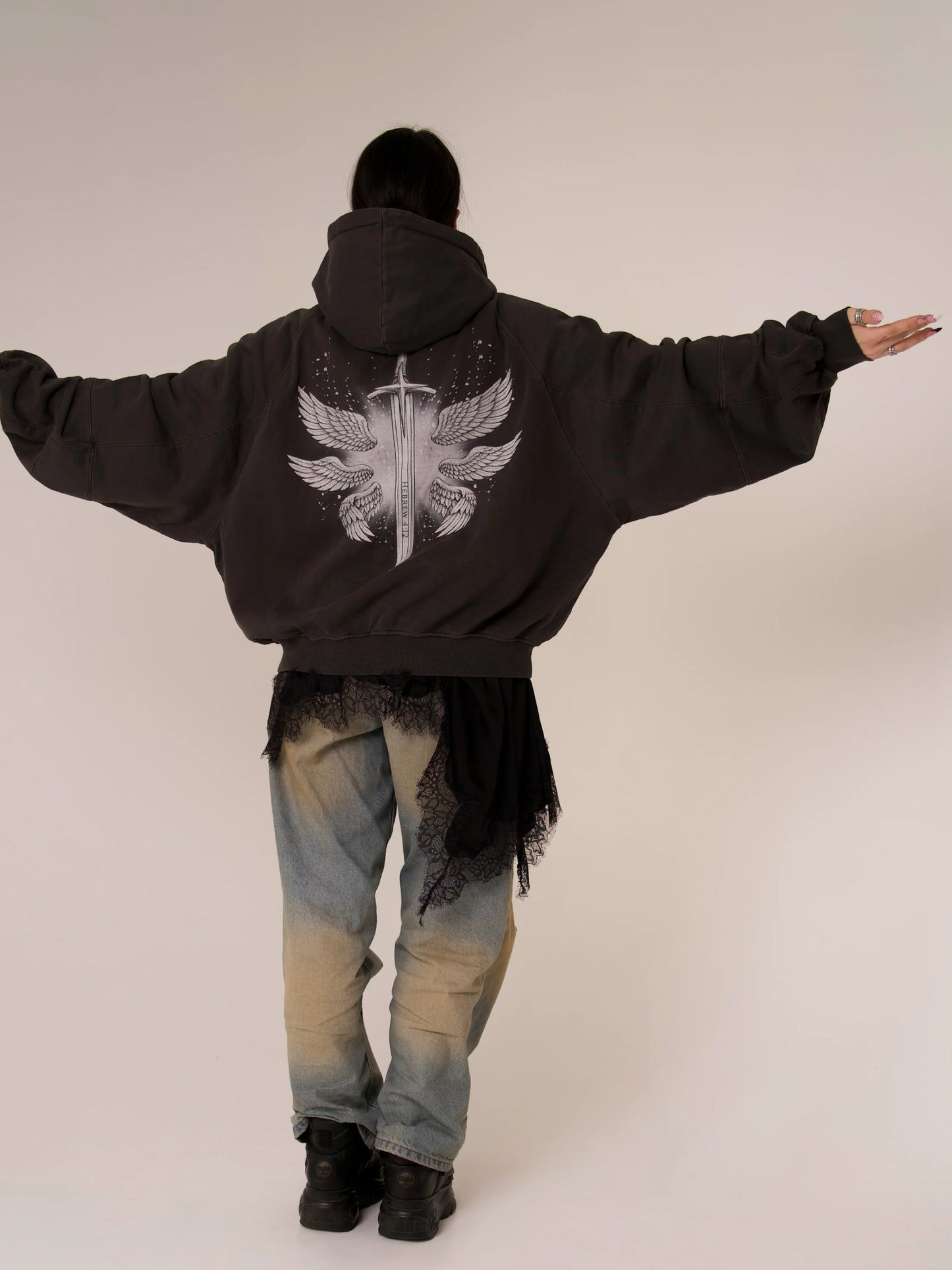 Dark Grey Double-edged Sword Hoodie