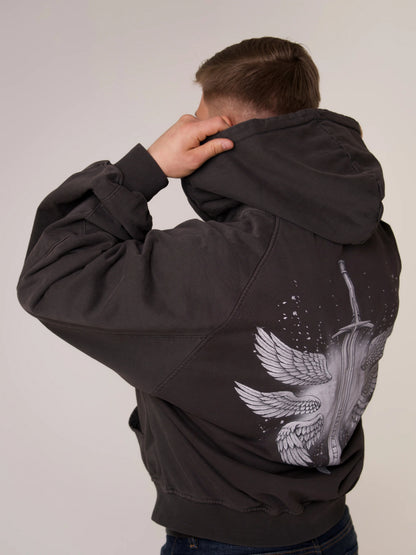 Dark Grey Double-edged Sword Hoodie