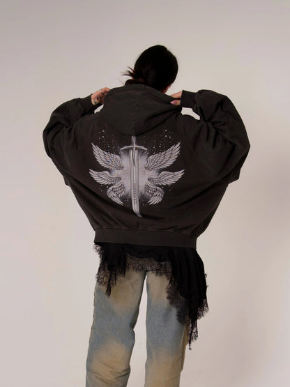 Dark Grey Double-edged Sword Hoodie