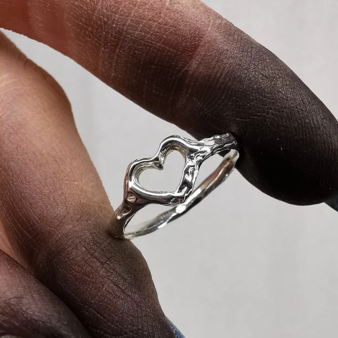 Silver Ring Heart