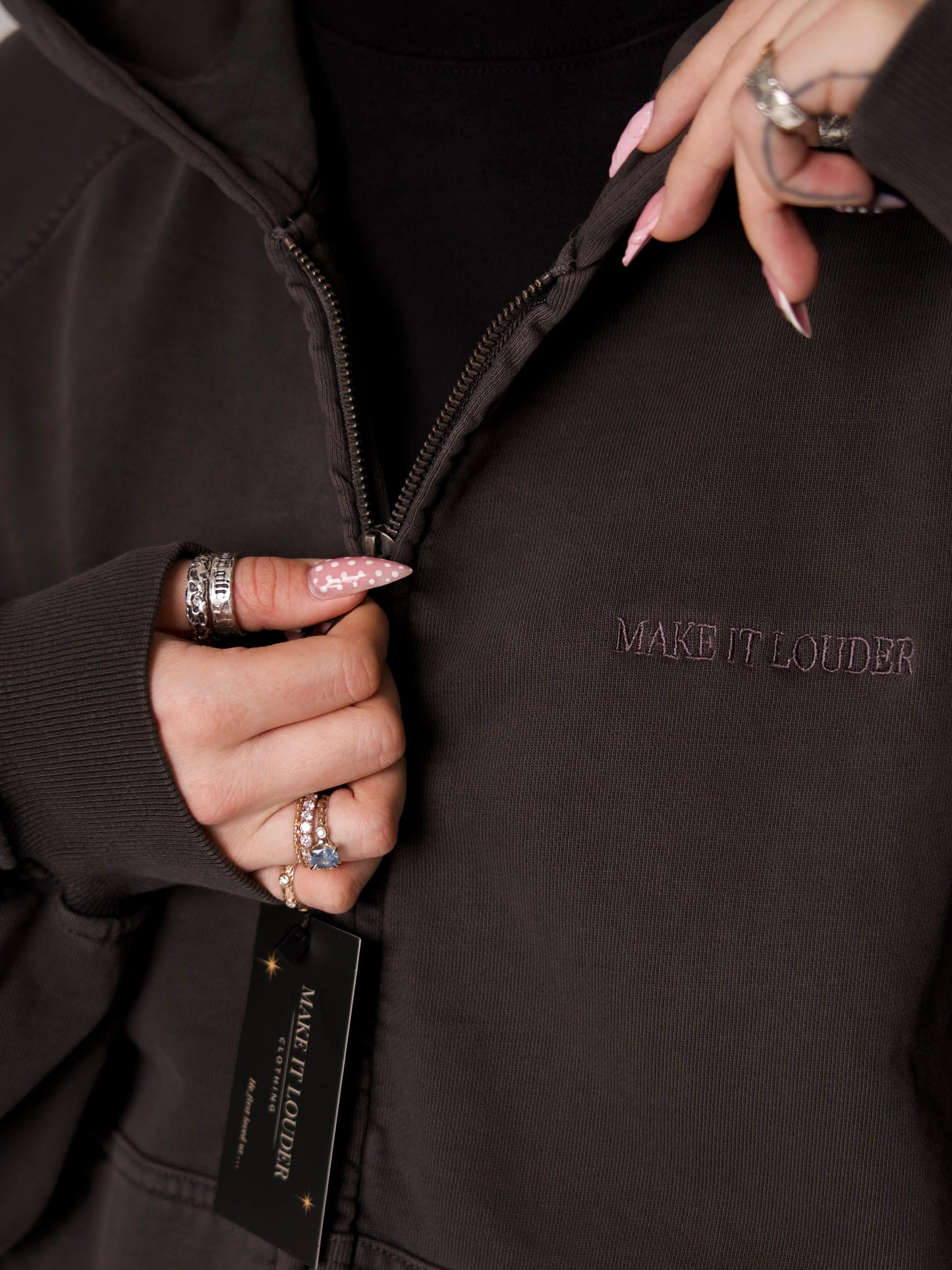 Dark Grey Double-edged Sword Hoodie