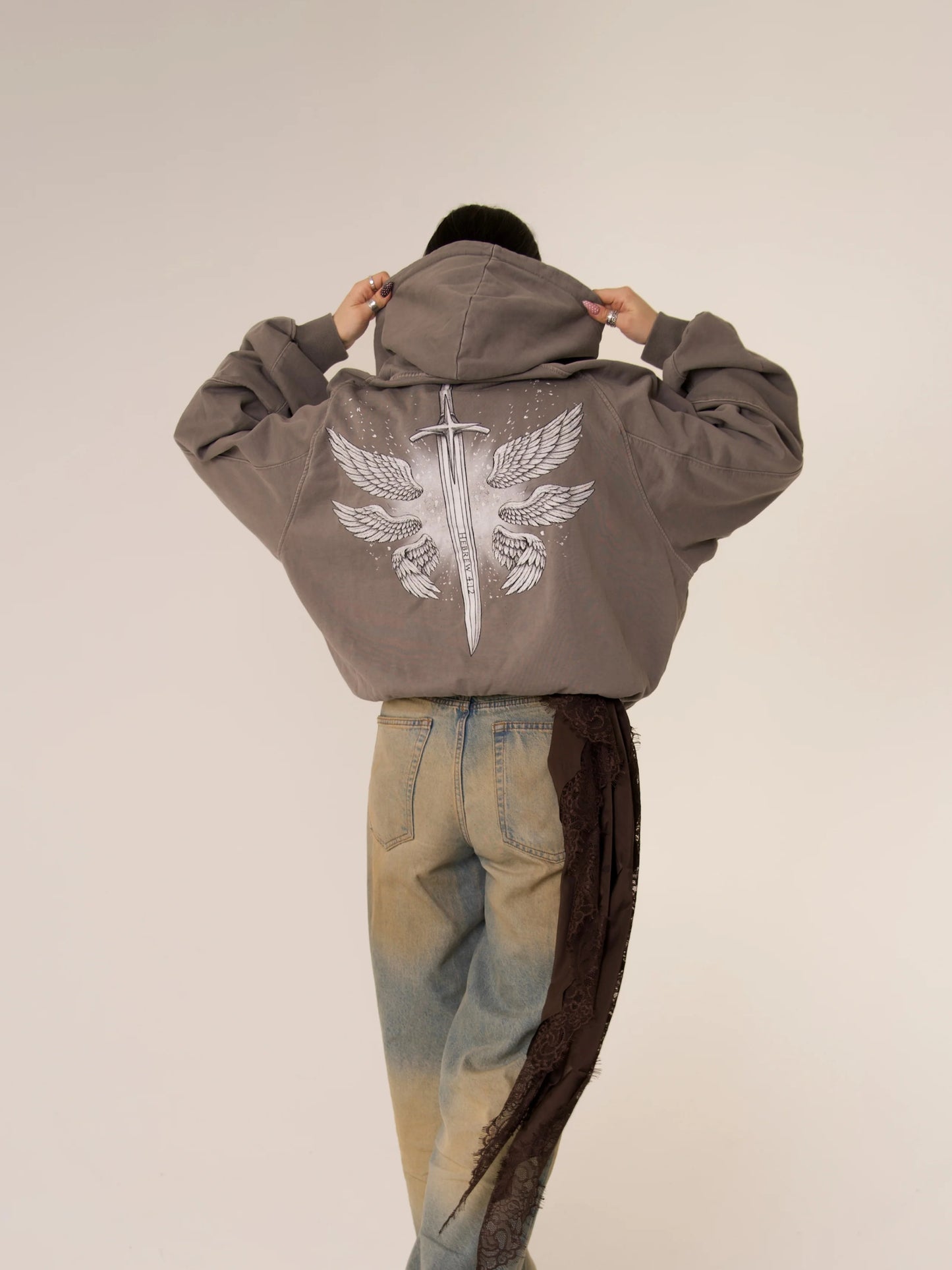 Light Grey Double-edged Sword Hoodie