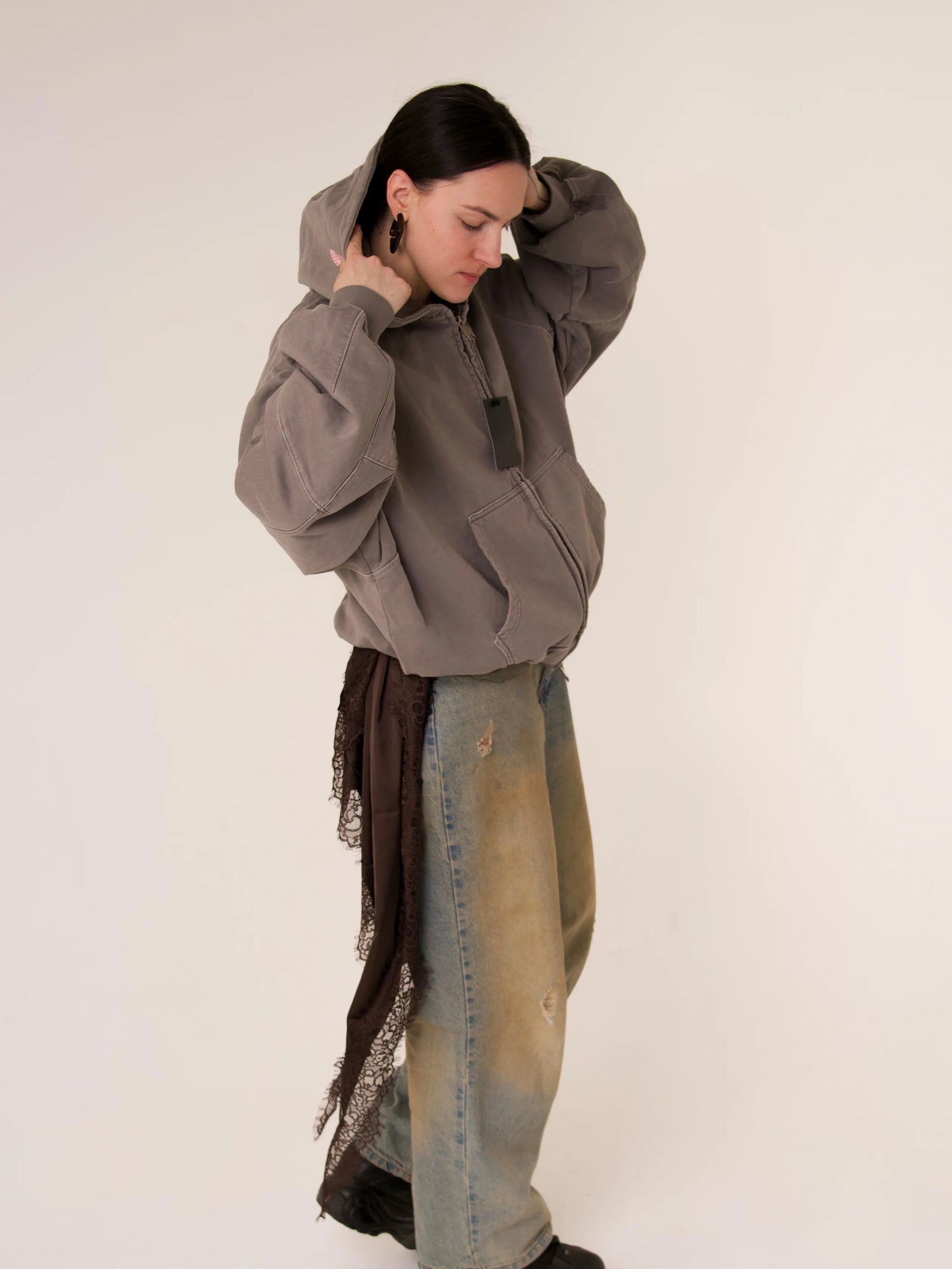 Light Grey Double-edged Sword Hoodie